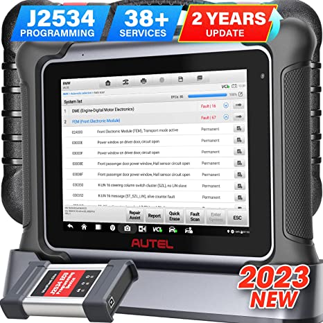 Autel MaxiSys Elite II Scanner, 2023 New Version of MS909/ MS919/ Ultra, Top Intelligent Diagnostic, 2 Years Free Update ($2590 Value), J2534 ECU Programming & Coding, 38  Services, FCA Access