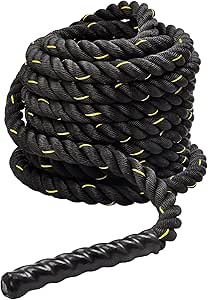 BalanceFrom Battle Rope 1.5/2 Inch Diameter Poly Dacron 30, 40, 50 FT Length, Heavy Ropes for Home Gym and Workout