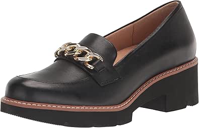 Naturalizer Women Desi Chain Detail Platform Lug Sole Heeled Loafer