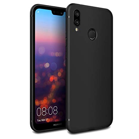 Huawei P20 Lite Case, EasyAcc Black TPU Cover Phone Case Matte Finish Slim Profile Phone Protectors for Huawei P20 Lite