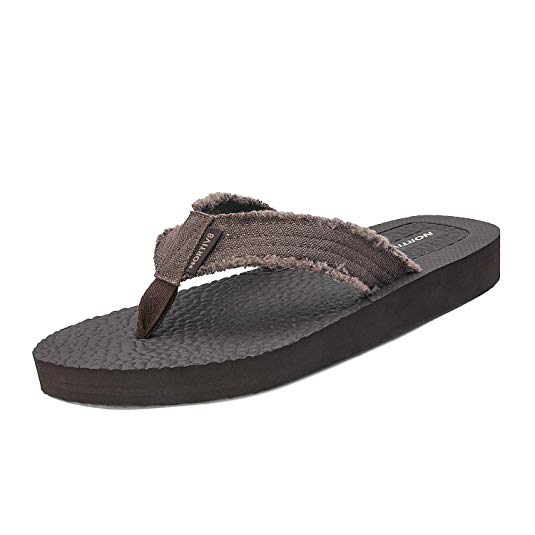 NORTIV 8 Men's Thong Flip Flops Sandals Comfortable Light Weight Beach Sandal