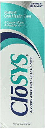 CloSYS Pre-Flavored Mouthwash, Alcohol Free, Mild Mint, 32 Ounce