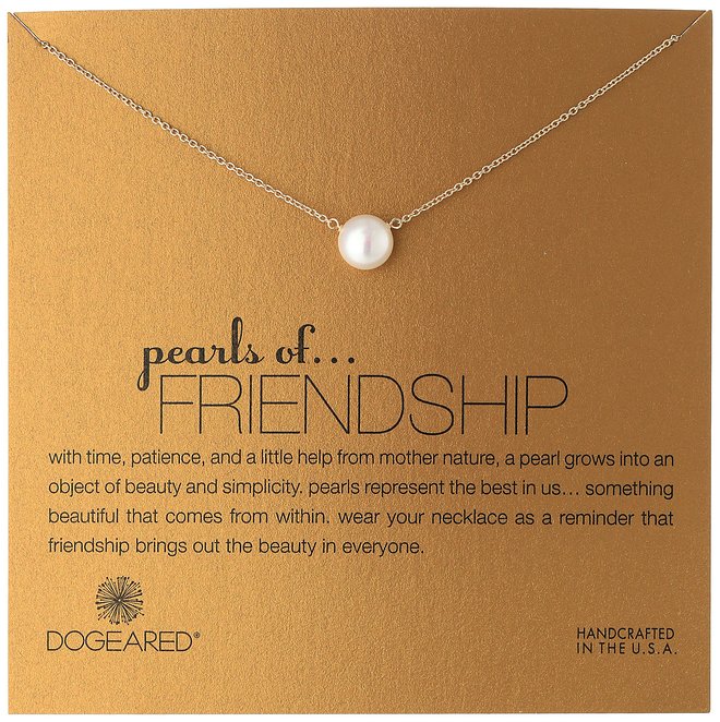 Dogeared "Pearls of . . . Friendship" Freshwater Cultured Pearl Necklace, 18.75"