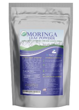 1 lb. Premium Organic Moringa Oleifera Leaf Powder. 100% USDA Certified. Sun-Dried, All Natural Energy Boost, Raw Superfood and Multi-Vitamin. No GMO, Gluten Free. Great in Green Drinks, Smoothies.
