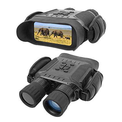 Night Vision Binoculars, HD Digital Infrared Hunting Binocular Scope with 32G Memory card, 2592*1944 Picture & 1280*720 Video and 4" LCD Screen 4.5X Magnification IR Camera in 400m/1300ft for Wildlife