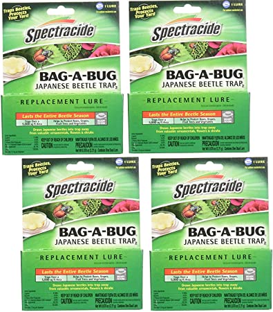 Spectracide Bag a Bug Japanese Beetle Trap Replacement Lure 16905-1, (Pack of 4)