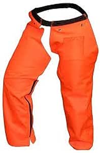 Protective Trimmer Safety Chaps, Orange, Size 40"