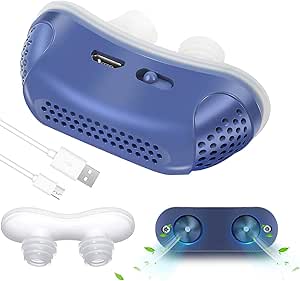 Anti Snoring Devices,Double Vortex Anti Snoring Device,Adjustable and Breathable,Anti Snoring Device to Reduce Snoring,Up to 10 Hours,Suitable for All Nose Shapes-Blue