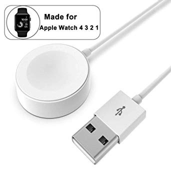 Compatible with Apple Watch Magnetic Wireless Charger Pad Charging Cable Cord Compatible with Apple Watch 38mm 40mm 42mm 44mm Series 4 3 2 1