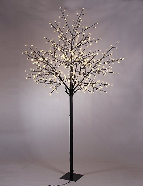 Akari 8-Foot Tall Cherry Blossom City Tree with 600 Micro LED bulbs, Warm White