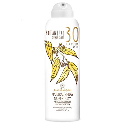 Australian Gold Botanical Sunscreen Natural Spray SPF 30, 6 Ounce | Broad Spectrum | Water Resistant