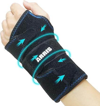 ARRIS Wrist Ice Pack Wrap, Hand Support Brace with 2 Gel Packs Reusable Hot Cold Therapy for Pain Relief of Carpal Tunnel, Tendonitis, Sports Injuries, Swelling, Bruises & Sprains