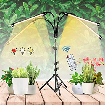 Newest Grow Light for Indoor Plants,Adjustable Plant Sun Grow Lamp with Stand and 4/8/12h Timer,Growing Lamp with Red White Warm Spectrum Full for Indoor Plants