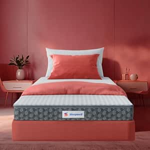 Sleepwell Stargold Mattress | Profiled HR Foam | Medium Firm | Anti- Sag Tech Mattress | Acuprofile Technology | Neem Fresche Technology | Single Size | 72x30x5 | 5 Yrs Warranty