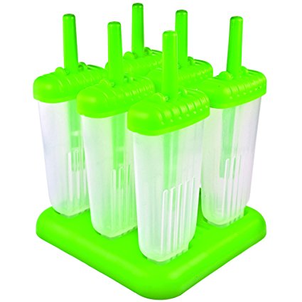 Tovolo Groovy Ice Pop Molds, Green - Set of 6