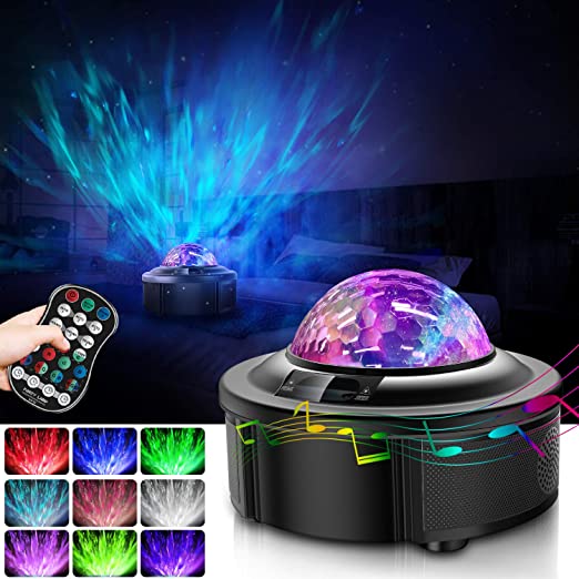 Led Night Light, Star Projector, Galaxy Projector, HOKEKI Lights for Bedroom, Starlight Projector,with Bluetooth Speaker, Can Remote Control Adjust Brightness, Suitable for Romantic Gifts