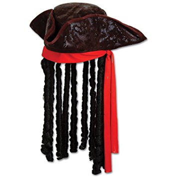 Caribbean Pirate Hat Party Accessory (1 count) (1/Pkg)