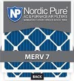 Nordic Pure 20x25x4 (19_1/2 x 24_1/2 x 3_5/8) Pleated MERV 7 Air Filters 6 Pack