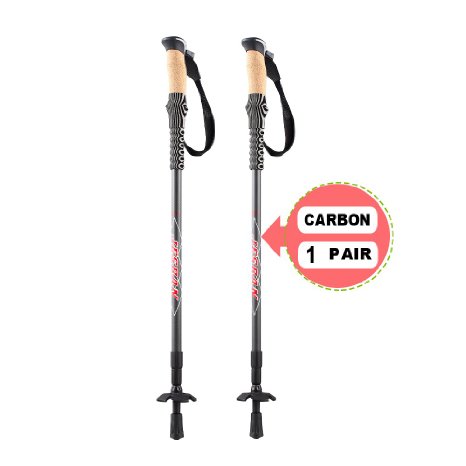 JESBAN Trekking Poles Ultralight Walking Hiking Sticks with Adjustable Height for Trekking Walking Hiking