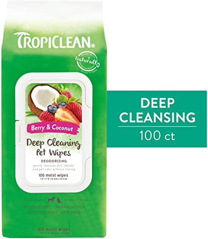 COSMOS Tropiclean 010109 Deep Cleaning Wipes for Pets