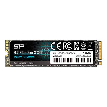 Silicon Power 512GB NVMe M.2 PCIe Gen3x4 2280 TLC SSD (SP512GBP34A60M28)