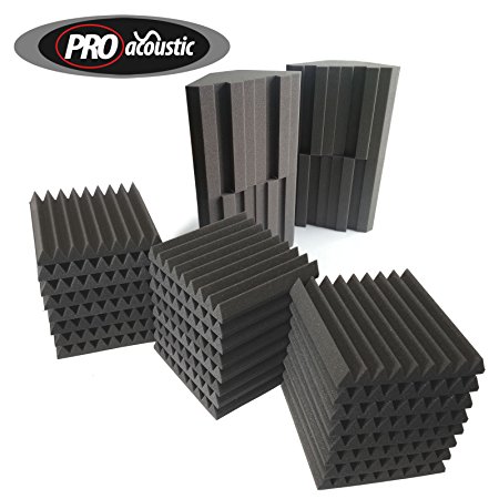 AFHS3 Pro Acoustic Foam Home Studio Kit (24x AFW305   6x Bassblock Bass Traps) (24 Tiles   6 Traps)