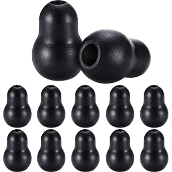 12 Packs Silicone Replacement Ear Tips,Suit for 4 MM Diameter, Earbuds, Snap Tight Soft-Sealing Ear-Tips (Black)