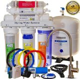 iSpring RCC7AK - Built in USA WQA Certified Reverse Osmosis 6 Stages 75GPD Under Sink Water Filter w Alkaline stage Clear Housing Designer Faucet
