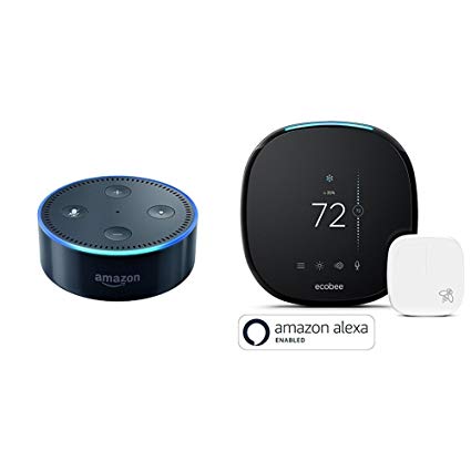 Echo Dot - Black   ecobee4 Smart Thermostat
