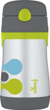 THERMOS FOOGO Vacuum Insulated Stainless Steel 10-Ounce Straw Bottle, Tripoli Pattern