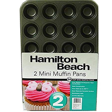 Hamilton Beach Set of 2 Nonstick Mini Muffin Pans-04481