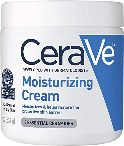 CeraVe Moisturizing Cream | Body and Face Moisturizer for Dry Skin | Body Cream with Hyaluronic Acid and Ceramides | Normal | Fragrance Free | 19 Oz