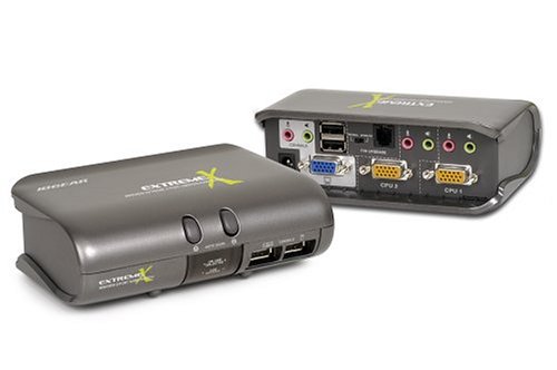 IOGEAR 2-Port MiniView Extreme Multimedia KVMP Switch with 2 Cables, GCS1732