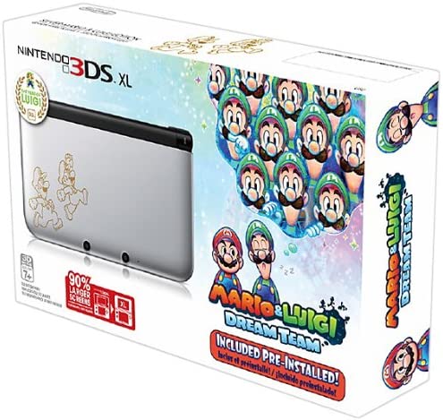 Nintendo Silver 3DS XL with Mario & Luigi : Dream Team - Nintendo 3DS