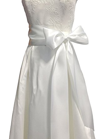 4'' Wide 90" Long Simple Ribbon Sash for Formal Wedding Dress Belts