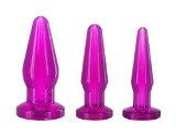 Trinity Vibes Fill-er-up Butt Plug 3 Piece Set Purple