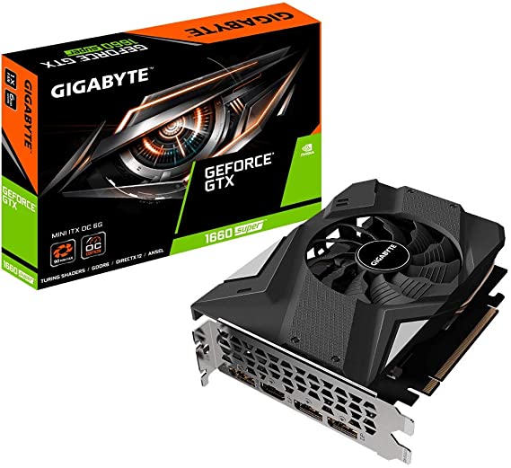 Gigabyte GeForce GTX 1660 Super Mini ITX OC 6G Graphics Card, 6GB 192-bit GDDR6, Gv-N166SIXOC-6GD Video Card