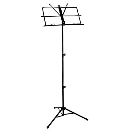 TOOGOO(R) Folding Sheet Music iron Holder Stand with Bag (Color: Black)