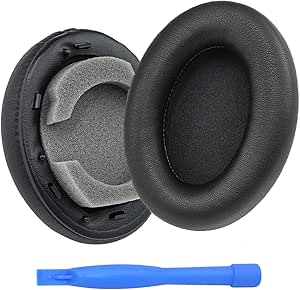 Almohadillas de Repuesto para Sony WH-1000XM3 Noise Cancelling Headphone Auriculares de MMOBIEL - Memory Foam Protein PU Almohadilla Auriculares - Cascos Cojines - Negro