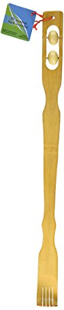 Bamboo 20" Wood Therapeutic Back Scratcher w/ Massage Rollers (Pack of 4)