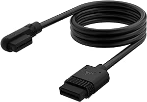 CORSAIR iCUE Link Slim Cable - 600mm Straight/Slim 90° - Black