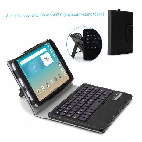 MoKo Wireless Bluetooth Keyboard Cover Case for LG G Pad F 80 inch ATampT Model V495  T-Mobile Model V496  US Cellular Model UK495 and LG G Pad F 2 80 V498 4G LTE Android Tablet BLACK