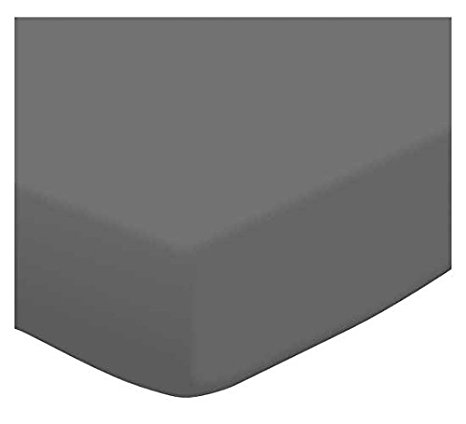 Fitted Oval Crib Sheet (Stokke Sleepi) - Dark Grey Jersey Knit - Made In USA