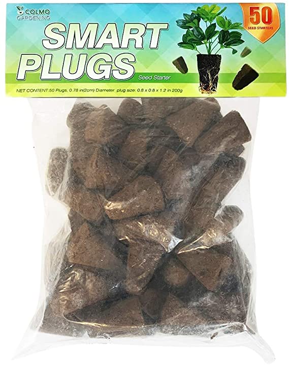 COLMO Seed Starter Plugs Rapid Root Smart Seeds Starting Cuttings Cloning Organic Dry Out Rooting Hydroponics Rapid Root Replacement