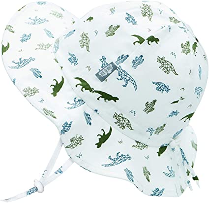 JAN & JUL GRO-with-Me Adjustable Toddler Sun-Hat with UV Protection for Baby and Kids, Cotton