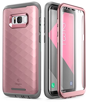 Galaxy S8  Plus Case, Clayco [Hera Series] Full-body Rugged Case with Built-in Screen Protector for Samsung Galaxy S8  Plus (2017 Release) (RoseGold)