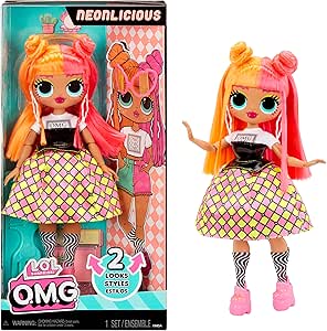 LOL Surprise OMG Neonlicious Fashion Doll with Multiple Surprises Including Transforming Fashions and Fabulous Accessories – Great Gift for Kids Ages 4