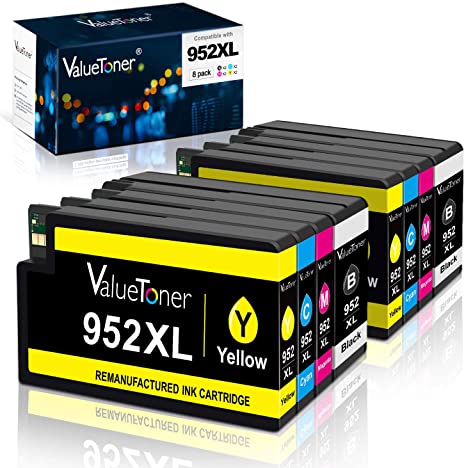 Valuetoner 952XL Remanufactured Ink Cartridges Replacement for HP 952 XL 952XL 952 High Yield for OfficeJet Pro 8710 8720 7740 8740 7720 8730 8210 8715 8216 8725 8702 (8-Pack)