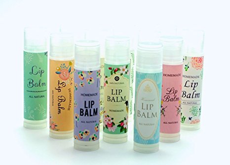 ZZYBIA Assorted Lip Balm Label Sticker for Lip Balm Container Lip Balm Labels Paper Stickers 60pcs