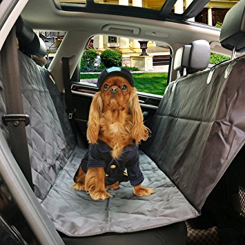 Oxford Waterproof Pet Seat Cover/Dog Hammock With Adjustable Buckles And Seat Belt Openings for Cars/SUV's/Trucks